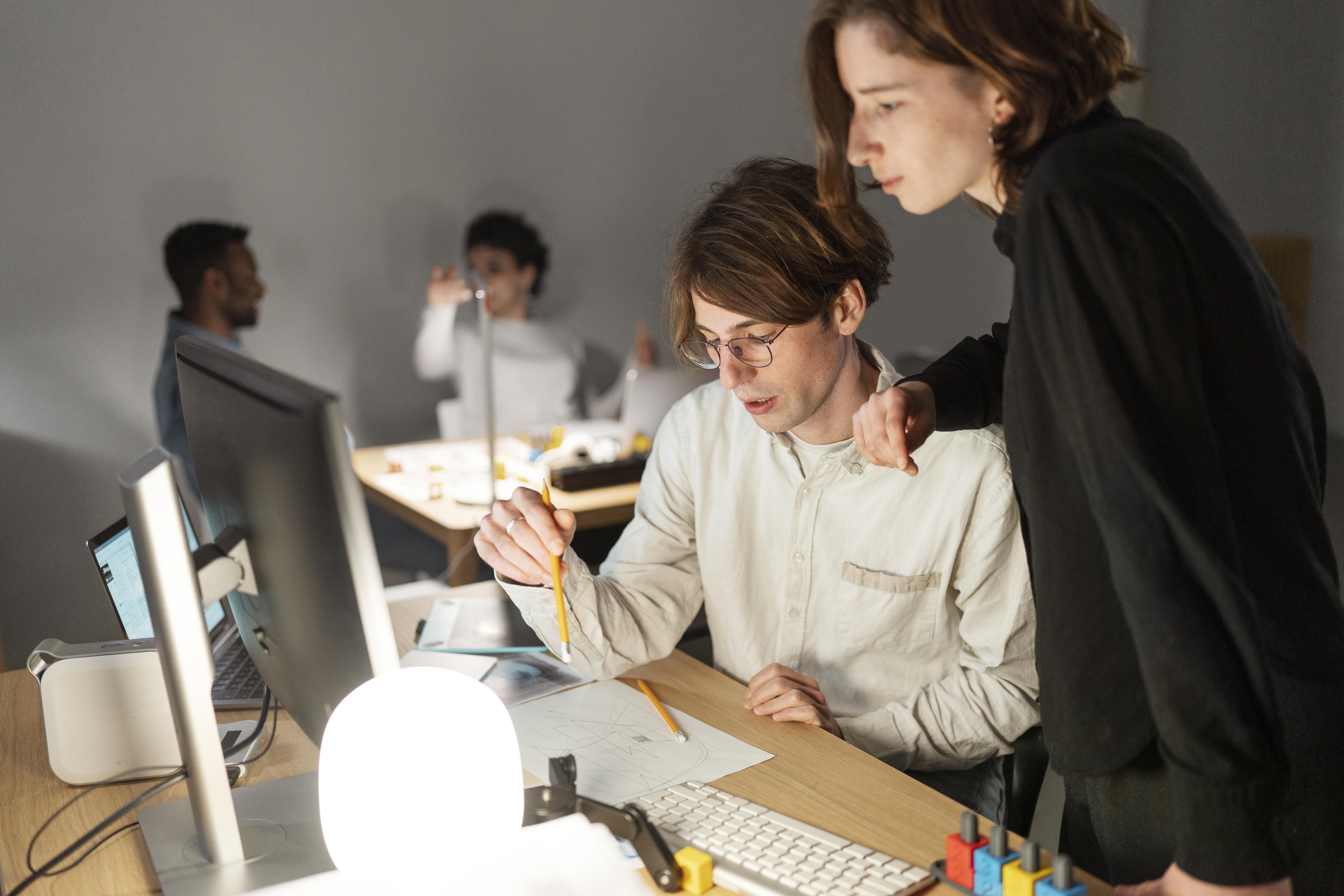 A person successfully navigating a coding challenge